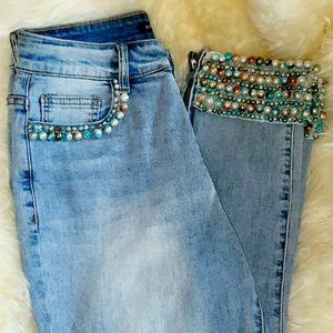 Boston Proper Beaded Embellishment Jeans size 6
